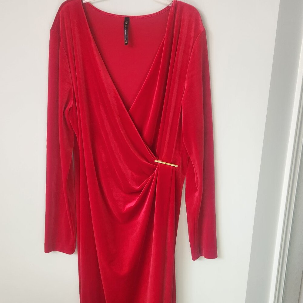Lori M Collection Velour Dress